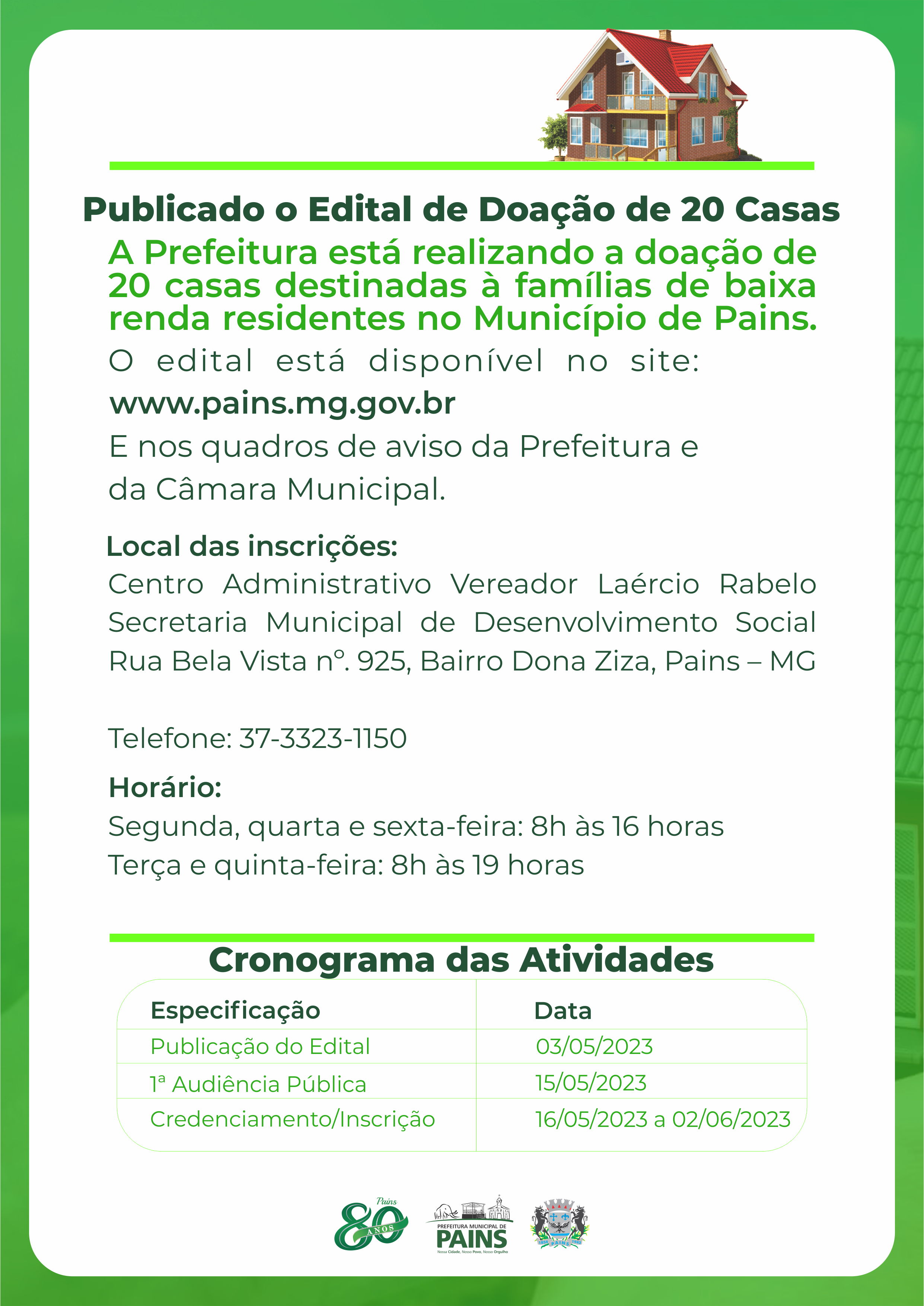 Doação de casas